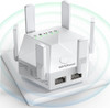 ZODTHOD WiFi Extender Signal Booster Home Powerful 6 Antennas Booster - White