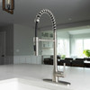 Bio Bidet FLOW Kitchen Faucet with Pull Down Sprayer - Brushed Nickel