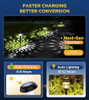 Ornesign Ultra Bright Solar Lights Outdoor Waterproof 8 Pack - Black