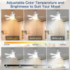 EONINI Socket Ceiling Fans Lights Fan light Dimmable Led Light Bulb - WHITE
