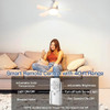 EONINI Socket Ceiling Fans Lights Fan light Dimmable Led Light Bulb - WHITE
