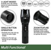 EcoGear FX LED Tactical Flashlight Kit TK120, Rechargeable, EGFX-T6KIT - Black
