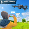 MINI DRONE 1080P HD FPV CAMERA DRONES WITH 90° ADJUSTABLE LENS 2 BATTERIES BLACK