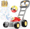 BELLOCHIDDO BUBBLE LAWN MOWER - UPGRADE BUBBLE MACHINE FOR TODDLERS - RED