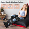 SHINE WELL LEG MASSAGER WITH HEAT AND COMPRESSION, CIRCULATION, SW-077A - BLACK