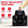 AMAZE-HEATER DUAL COMFORT 1500W SPACE HEATER & FAN - BLACK