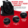 AMAZE-HEATER DUAL COMFORT 1500W SPACE HEATER & FAN - BLACK