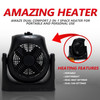 AMAZE-HEATER DUAL COMFORT 1500W SPACE HEATER & FAN - BLACK