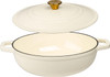 LEXI HOME ENAMELED 5 QT CAST IRON DUTCH OVEN BRAISER - CREAM