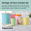 TUPPERWARE HERITAGE COLLECTION 10 PIECE CANISTER SET COLORS VARIETY COLOR
