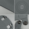 TAPHA - LUXURY SUEDE UNIVERSAL CAR SEAT COVER 2 PCS FOR FRONT SEATS GRAY