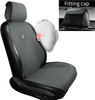 TAPHA - LUXURY SUEDE UNIVERSAL CAR SEAT COVER 2 PCS FOR FRONT SEATS GRAY