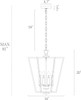 GEPOW BRUSHED ANTIQUE MODERN 4 LIGHT FOYER LIGHTING FIXTURE A03784 - GOLD