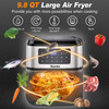 OACVIEN LARGE AIR FRYER 9.8 QT XL AIR FRYER COOKER - Stainless Steel