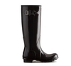 WFT1000RGL Hunter Women's Original Tall Gloss Pull On Rain Boot Black Size 9