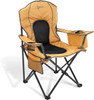 ARROWHEAD OUTDOOR PORTABLE FOLDING CAMPING QUAD CHAIR CUP - CUP-HOLDER- TAN