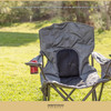 ARROWHEAD OUTDOOR PORTABLE FOLDING CAMPING QUAD CHAIR CUP - CUP-HOLDER- TAN