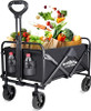 COLLAPSIBLE WAGON CARTS FOLDABLE, HEAVY DUTY BEACH FOLDING WAGON CART - BLACK COLLAPSIBLE WAGON CARTS FOLDABLE, HEAVY DUTY BEACH FOLDING WAGON CART - BLACK