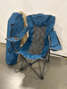 ARROWHEAD OUTDOOR Portable Folding Camping Quad Chair w/ 6-Can Cooler - Blue