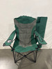ARROWHEAD OUTDOOR XXL Folding Padded Camping Chair w/Cup & Wine Holder - Green