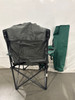 ARROWHEAD OUTDOOR XXL Folding Padded Camping Chair w/Cup & Wine Holder - Green