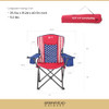 ARROWHEAD OUTDOOR PORTABLE FOLDING CAMPING QUAD CHAIR 6-CAN COOLER AMERICAN FLAG