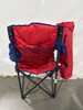 ARROWHEAD OUTDOOR PORTABLE FOLDING CAMPING QUAD CHAIR 6-CAN COOLER AMERICAN FLAG