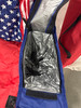 ARROWHEAD OUTDOOR PORTABLE FOLDING CAMPING QUAD CHAIR 6-CAN COOLER AMERICAN FLAG