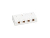 Tripp Lite N082-004-WH Surface-Mount Box for Keystone Jacks - 4 Ports, White