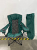 ARROWHEAD OUTDOOR Portable Folding Camping Quad Chair w/ 6-Can Cooler Green