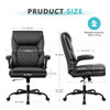 BESTERA OFFICE CHAIR EXECUTIVE LEATHER CHAIR HOME OFFICE DESK CHAIRS - BLACK