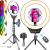 VALUSIN 10" Ring Light with 59" Tripod Stand and Phone Holder - Black