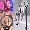 VALUSIN 10" Ring Light with 59" Tripod Stand and Phone Holder - Black
