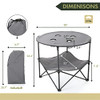 ARROWHEAD OUTDOOR 28” (71cm) Heavy-Duty Portable Folding Table, 4 Cup Holders