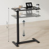 FLEXISPOT Medical Adjustable Overbed Bedside Table with Wheels