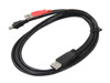 StarTech.com USB2HABMY6 6 ft. Black & Red USB Y Cable for External Hard Drive -