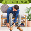 SereneLife 2 in 1 Bamboo Shoe Rack Bench with Storage and Cushion Seat