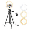 Sensyne 10'' Ring Light with 50'' Extendable Tripod Stand, LED Circle Lights