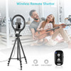 Sensyne 10'' Ring Light with 50'' Extendable Tripod Stand, LED Circle Lights