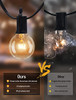 Outdoor String Light 50Feet G40 Globe Patio Lights with 52 Edison Glass Bulbs Outdoor String Light 50Feet G40 Globe Patio Lights with 52 Edison Glass Bulbs