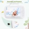 Baby Monitor with Camera and Audio 5" 1080P Baby Monitor W/ Pan-Tilt-Zoom Camera