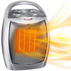 GiveBest Portable Electric Space Heater with Thermostat 1500W/750W Safe - Silver