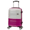 Rockland Melbourne Hardside Expandable Spinner Wheel Luggage 20" -TWO TONE WHITE New