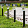 LANSGARINE 12 Pack Solar Pathway Lights, LT09-12 89835, Stainless Steel/Black LANSGARINE 12 Pack Solar Pathway Lights, LT09-12 89835, Stainless Steel/Black