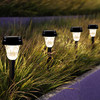 LANSGARINE 12 Pack Solar Pathway Lights, LT09-12 89835, Stainless Steel/Black LANSGARINE 12 Pack Solar Pathway Lights, LT09-12 89835, Stainless Steel/Black
