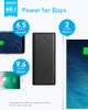 ANKER POWER BANK 26,800 MAH EXTERNAL BATTERY DUAL INPUT PORT A1277 - BLACK