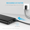 ANKER POWER BANK 26,800 MAH EXTERNAL BATTERY DUAL INPUT PORT A1277 - BLACK