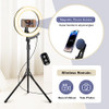 Sensyne 12" Ring Light with 62" Tripod Stand LED Selfie Circle Light - BLACK