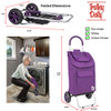DBEST PRODUCTS TROLLEY DOLLY PURPLE FOLDABLE SHOPPING CART 01-068 - PURPLE