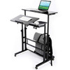 PORTABLE STANDING DESK SMALL STANDING WHEELS ADJUSTABLE STANDING DESK BLACK
